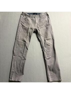 Oynx Slim Straight Jeans Mens 32x32 Fits Like 32x29 Gray Stretch Denim